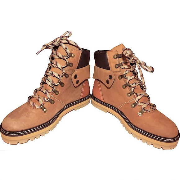 See By Chloé Eileen Flat Hiking Bootie Nabuck/Tortora SB31120B 08234, 6.5/ EU 37 - Picture 10 of 16